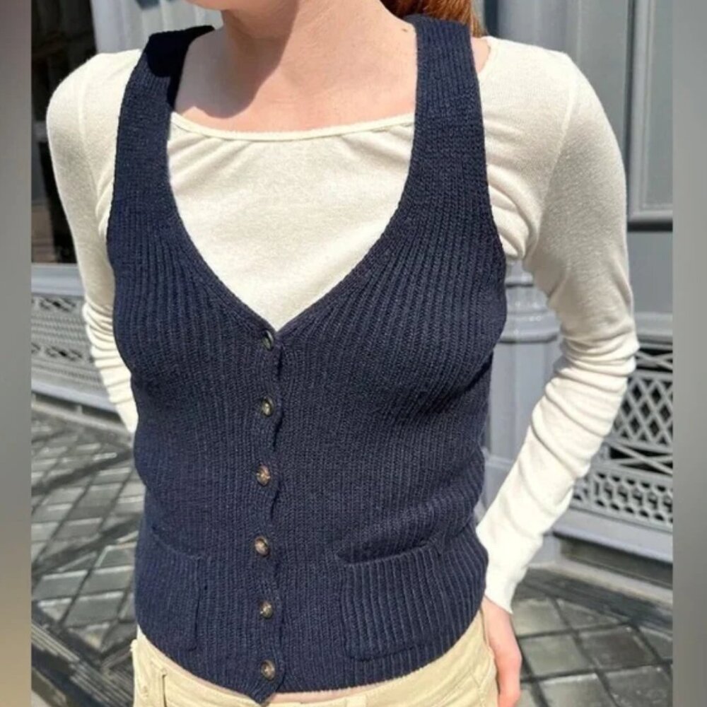 Brandy Melville Wool Blend Vest Knit